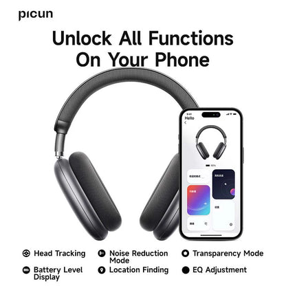 F8 Pro ANC Wireless Headphones Head Tracking 3D Spatial Audio -52Db ANC HIFI Bluetooth Headset ENC HD Mic Low-Latency APP